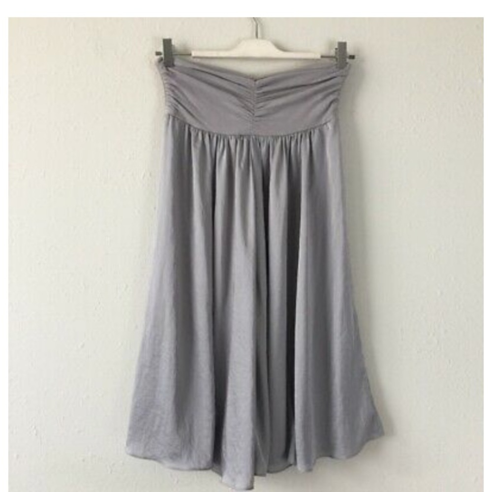CAbi Silver Midi Convertible Dress